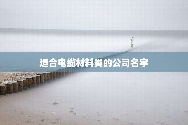 适合电缆材料类的公司名字