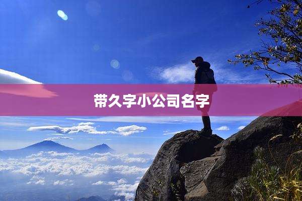 带久字小公司名字