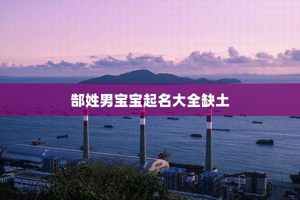 郜姓男宝宝起名大全缺土