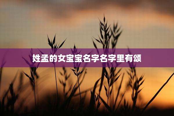 姓孟的女宝宝名字名字里有颂