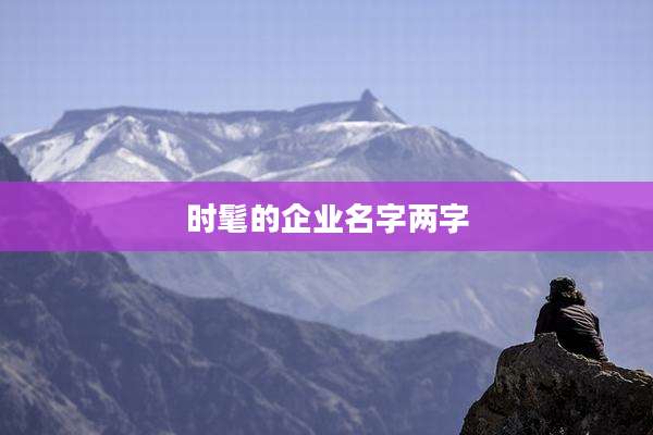 时髦的企业名字两字