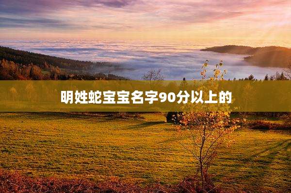 明姓蛇宝宝名字90分以上的