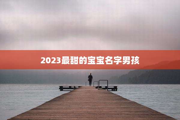 2023最甜的宝宝名字男孩
