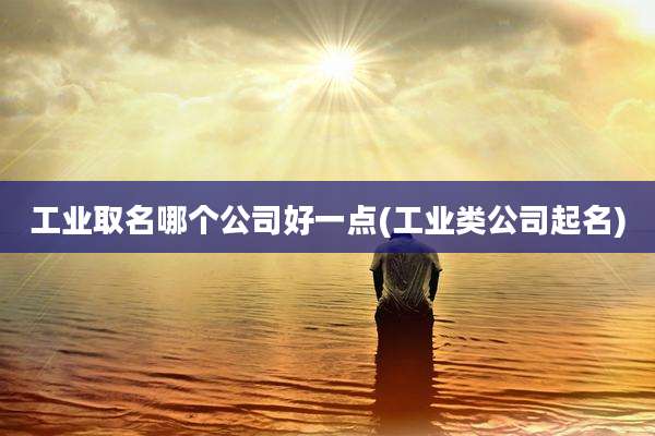 工业取名哪个公司好一点(工业类公司起名)