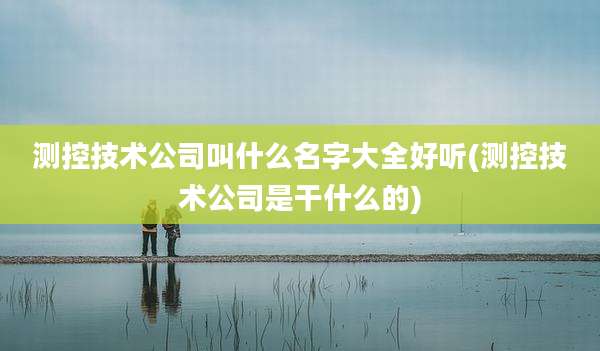 测控技术公司叫什么名字大全好听(测控技术公司是干什么的)