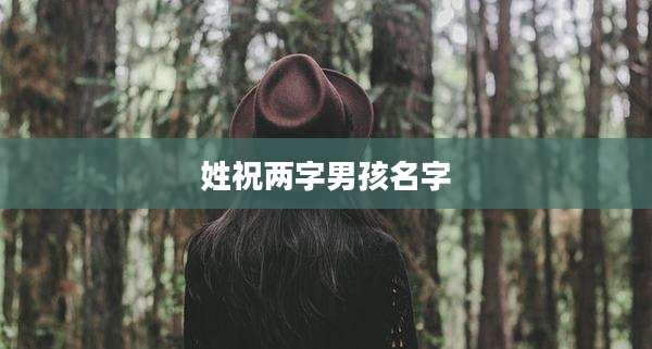 姓祝两字男孩名字