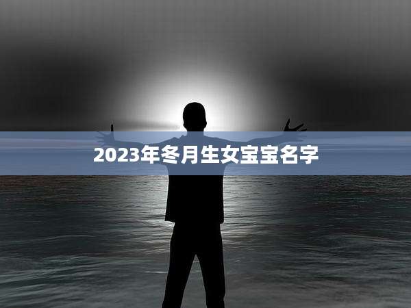 2023年冬月生女宝宝名字