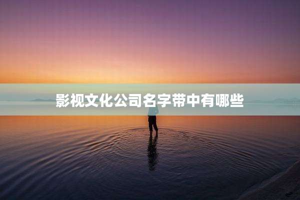 影视文化公司名字带中有哪些
