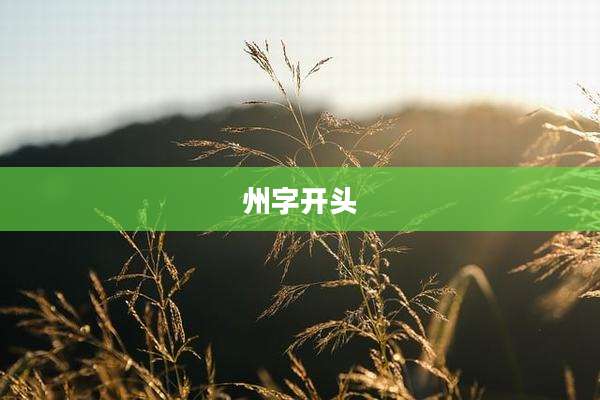 州字开头