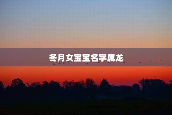 冬月女宝宝名字属龙