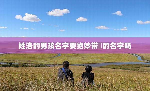 姓洛的男孩名字要绝妙带彧的名字吗