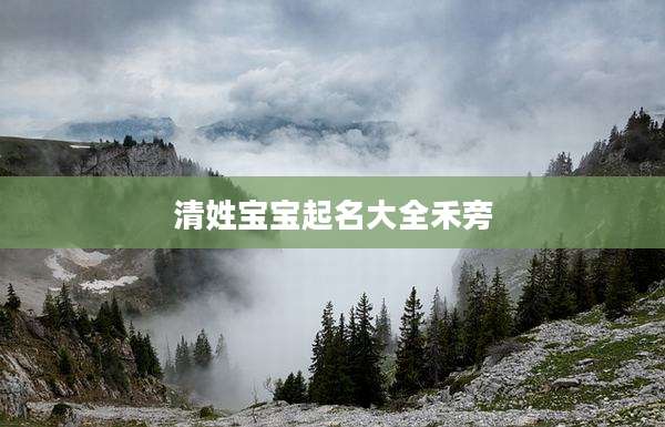 清姓宝宝起名大全禾旁