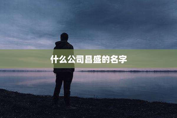 什么公司昌盛的名字