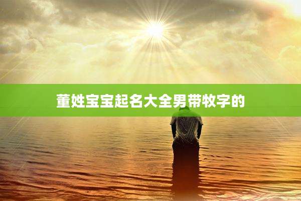 董姓宝宝起名大全男带牧字的