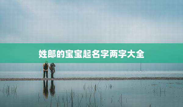 姓郎的宝宝起名字两字大全