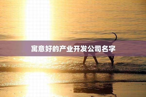 寓意好的产业开发公司名字