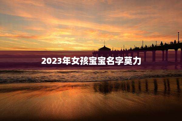 2023年女孩宝宝名字莫力