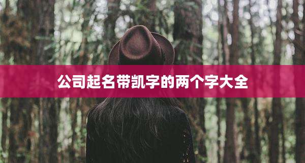 公司起名带凯字的两个字大全