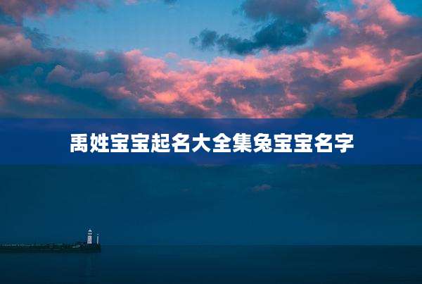 禹姓宝宝起名大全集兔宝宝名字
