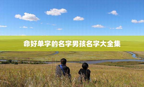命好单字的名字男孩名字大全集