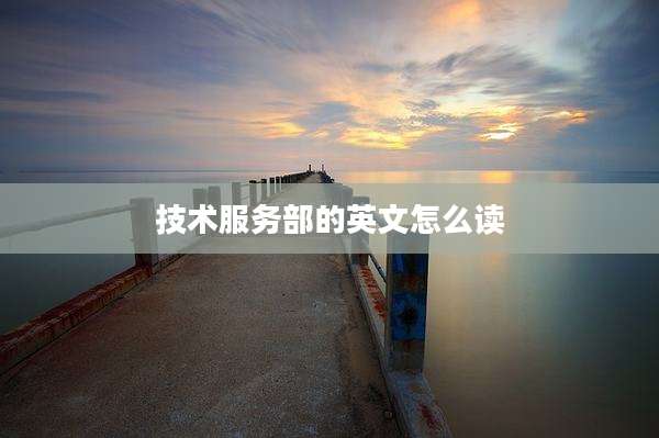 技术服务部的英文怎么读