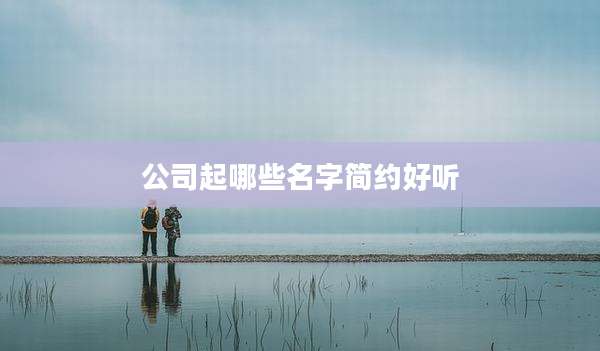 公司起哪些名字简约好听