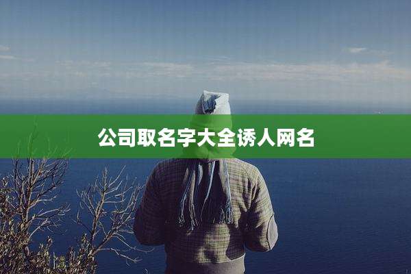 公司取名字大全诱人网名