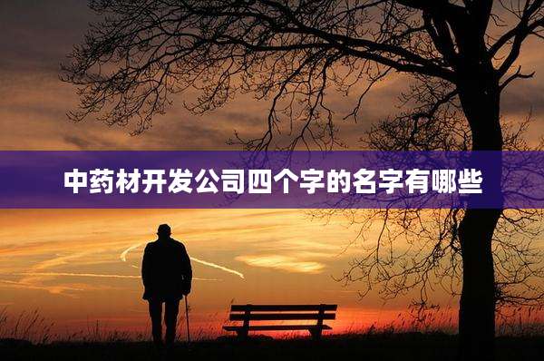中药材开发公司四个字的名字有哪些