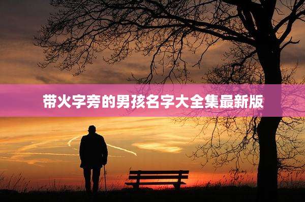 带火字旁的男孩名字大全集最新版