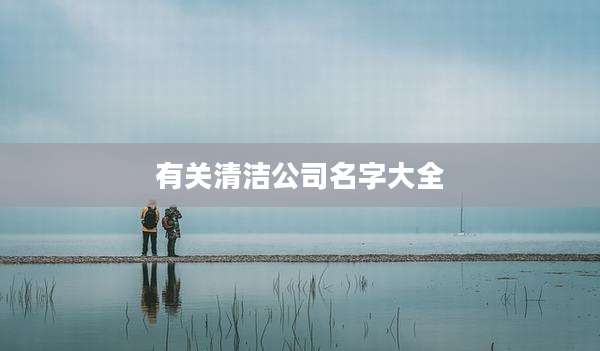 有关清洁公司名字大全