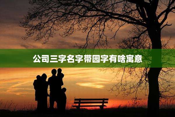 公司三字名字带园字有啥寓意