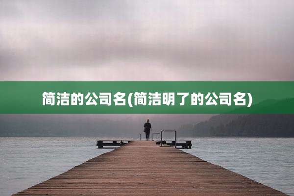 简洁的公司名(简洁明了的公司名)