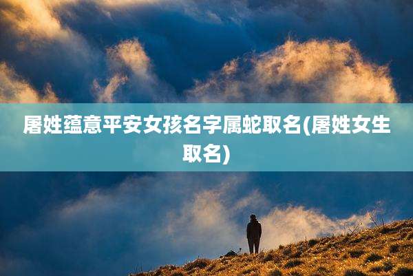 屠姓蕴意平安女孩名字属蛇取名(屠姓女生取名)