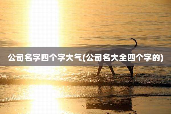 公司名字四个字大气(公司名大全四个字的)