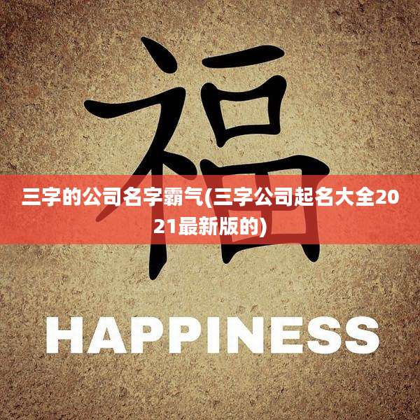 三字的公司名字霸气(三字公司起名大全2021最新版的)