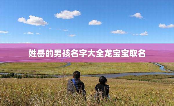姓岳的男孩名字大全龙宝宝取名