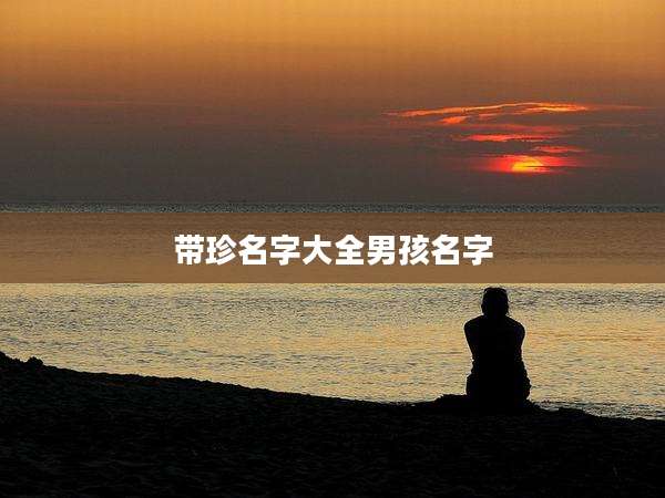 带珍名字大全男孩名字