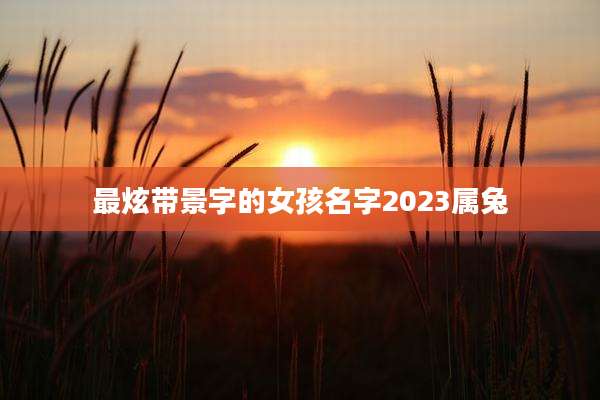 最炫带景字的女孩名字2023属兔