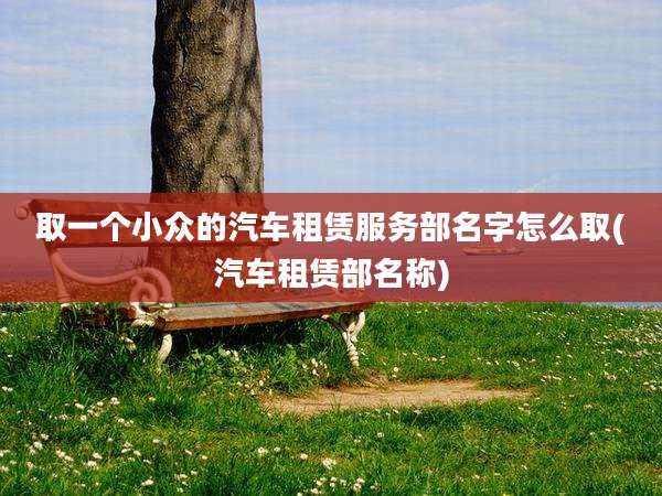 取一个小众的汽车租赁服务部名字怎么取(汽车租赁部名称)