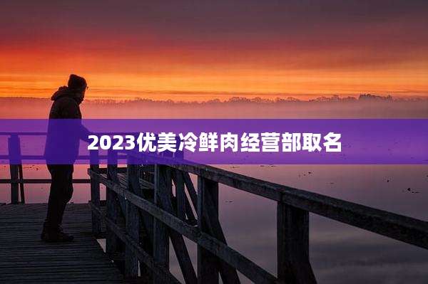 2023优美冷鲜肉经营部取名