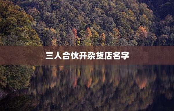 三人合伙开杂货店名字