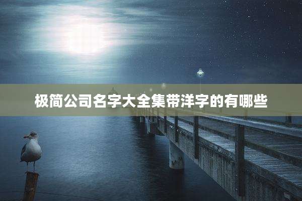 极简公司名字大全集带洋字的有哪些