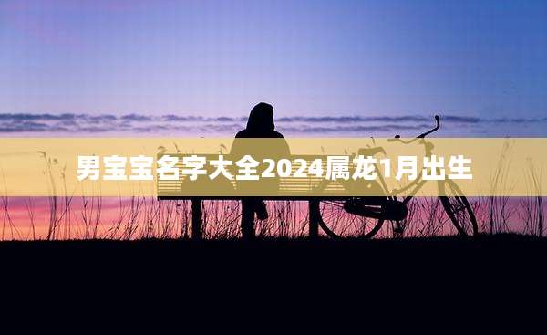 男宝宝名字大全2024属龙1月出生