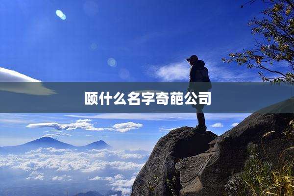 颐什么名字奇葩公司