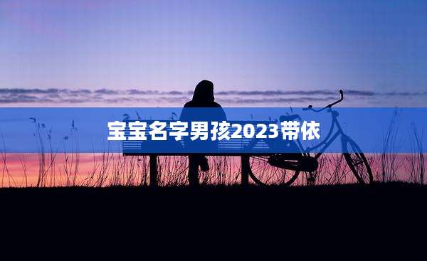 宝宝名字男孩2023带依