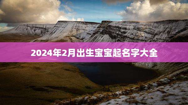 2024年2月出生宝宝起名字大全