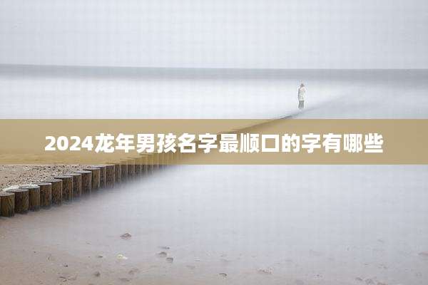 2024龙年男孩名字最顺口的字有哪些