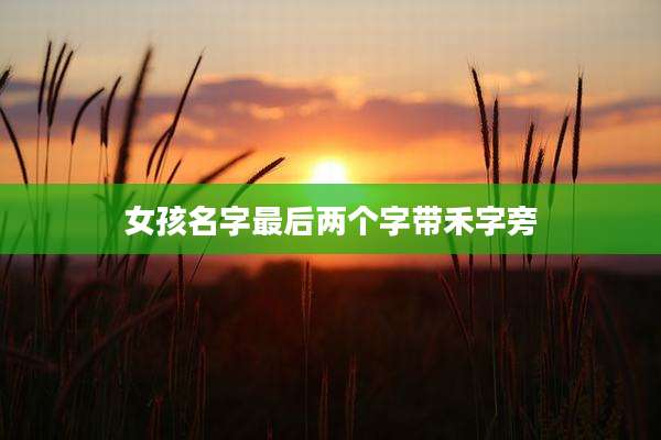 女孩名字最后两个字带禾字旁