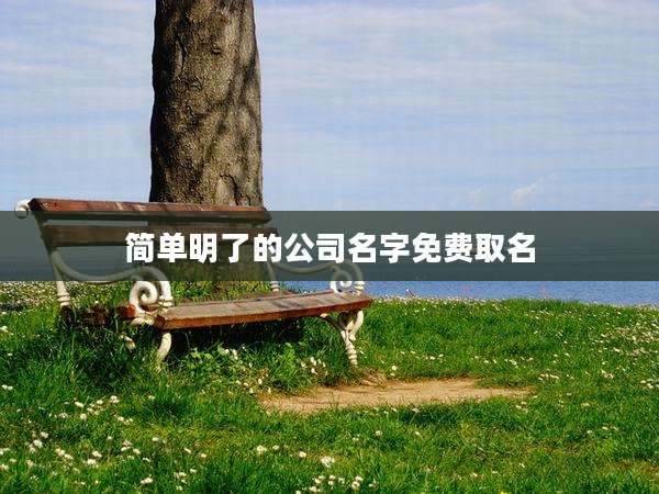 简单明了的公司名字免费取名