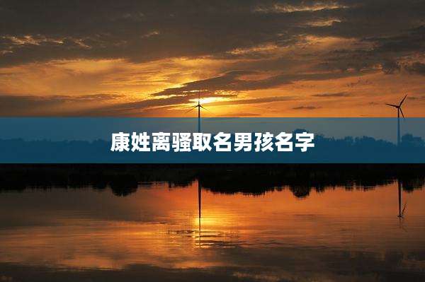 康姓离骚取名男孩名字